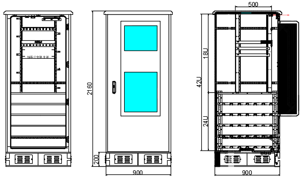 Aluzinc Coated Steel  Outdoor Electrical Enclosure Single Wall With Insulation