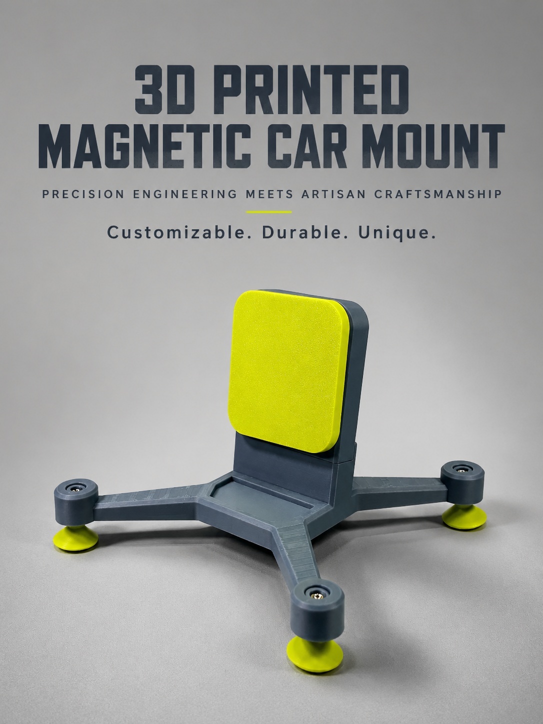 Magnetic Anti Slip 4 Claw Suction 3d Printing Car Interior Parts For Phone Holding