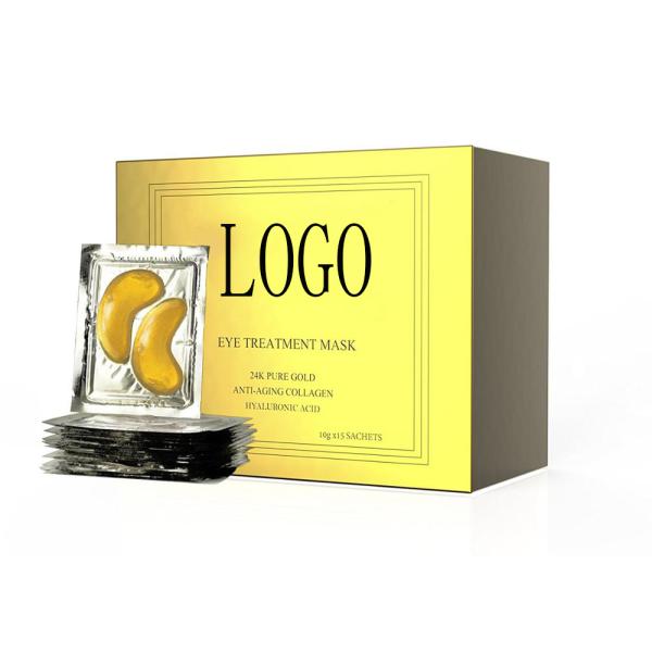Gold Collagen Eye Patch Gel Mask Pad , Anti Aging Wrinkles Face 24k Gold Eye Mask
