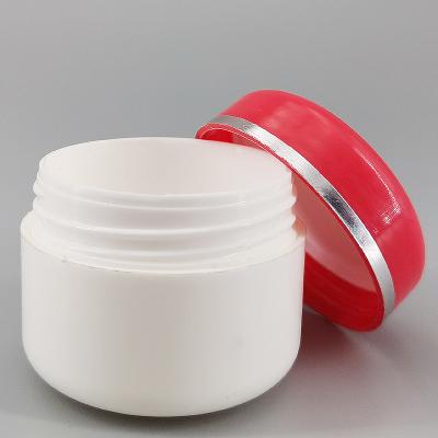Frascos 20ml de creme cosméticos cor-de-rosa do tampão de parafuso 45mm