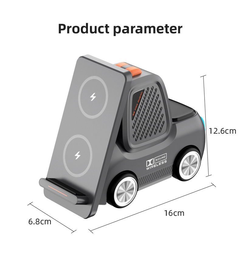Standard Charging Multifunction Wireless Charger Featuring USB-C Input Interface and Customizable Logo Print or Laser for Versatile