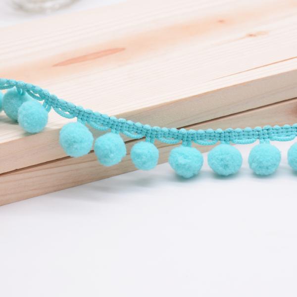 Pink 2cm 100% Polyester Pom Pom Trim Ball Fringe