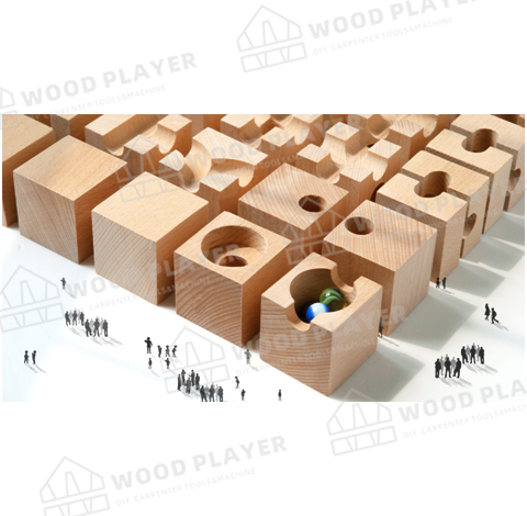 La boule de roulement en bois originale bloque les jouets en bois de formation d'enfants de puzzles