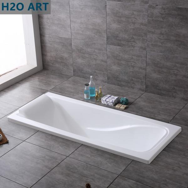 End Drain Acrylic Bathtub with Simple Function 1700mm Hand Control