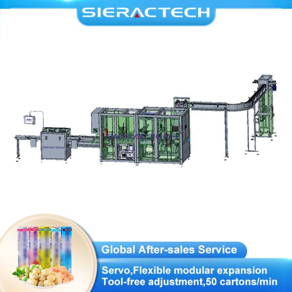 Stick Pack Hard Candy Automatic Cartoning Machine