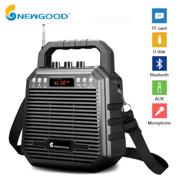 Wireless Bluetooth Speaker Echo Recorder Portable Trolley Speaker UHF 2.4Ghz Wireless Headset Head Hook Handheld MIC