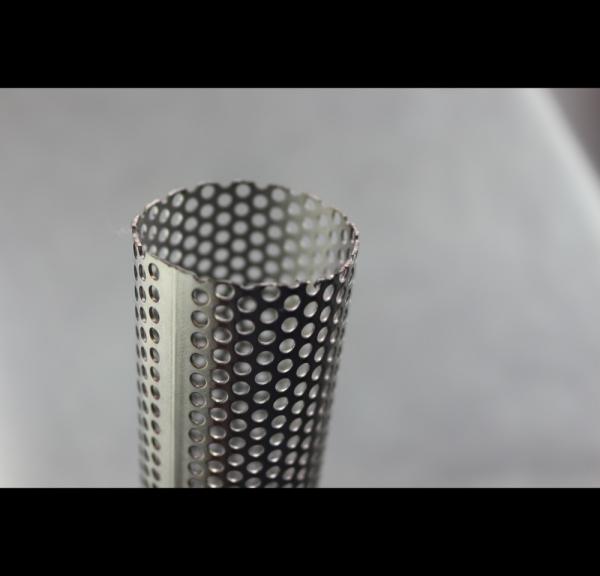Metal Rolls Perforated Stainless Tube , Pickled Perforated Aluminium Tube