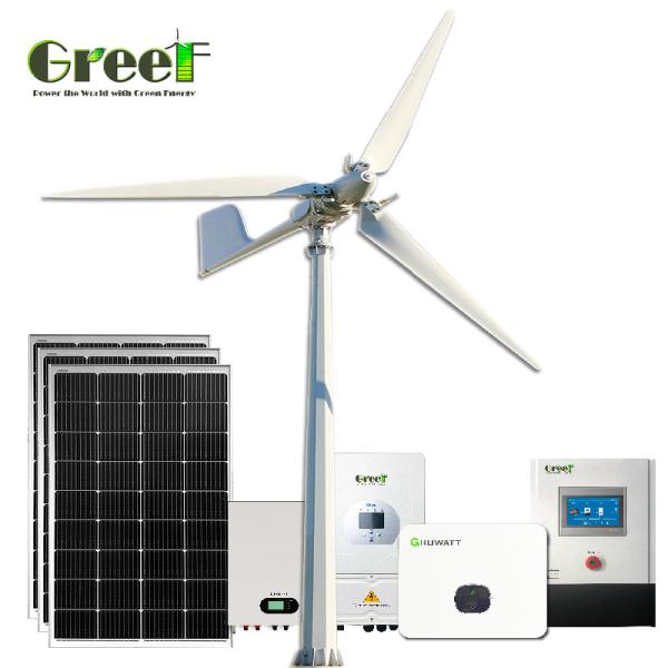 Generador híbrido de energía eólica solar de 8-10 kW con control remoto y LCD