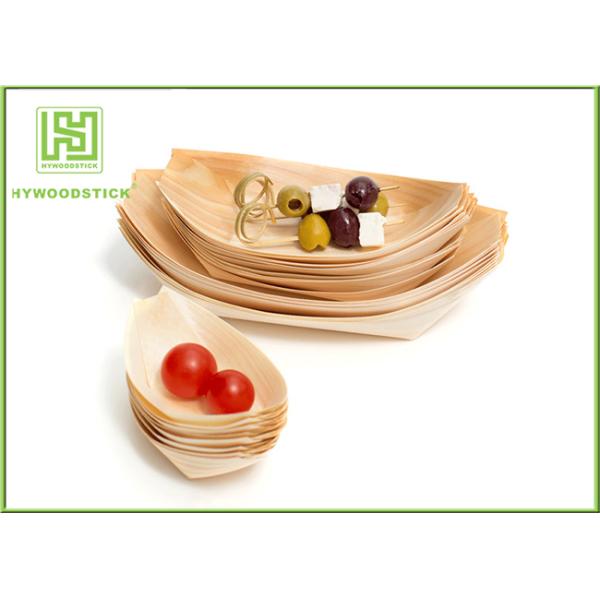 Pine / Poplar Wooden Sushi Boat / Cups For Restaurant Different Shape Size