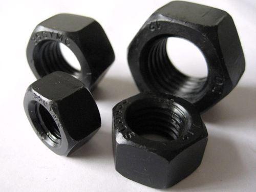 High Strength Galvanized Hex Nut Black Iron Oxide Surface Larger Fastening Force