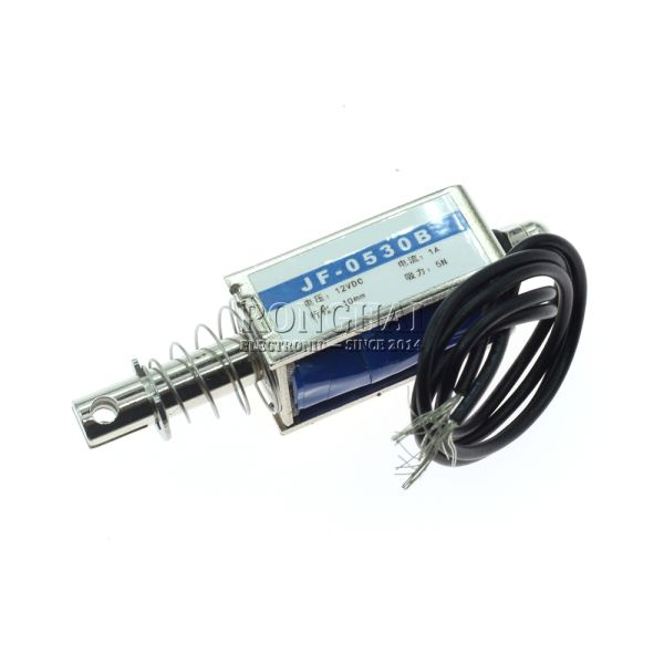 JF-0530B DC12V Push Pull Type Linear Solenoid Electromagnet with 10mm Travel Open Frame