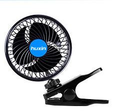 Small Universal Car Accessories Clip On Oscillating Fan With Cigarette Lighter Plug