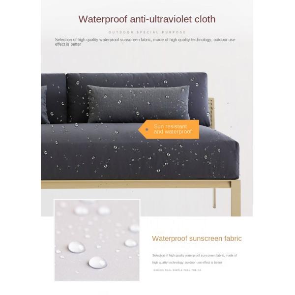 High End Stainless Steel Frame Modern Outdoor Garden Furniture Sofa Lounge Chair Set