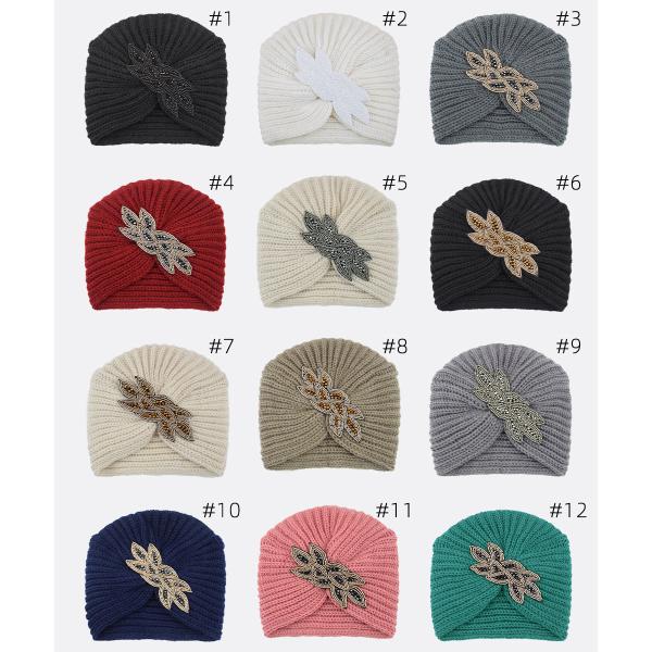 Crystal accessories Knit hat Heavy beaded hat warm woolen hat