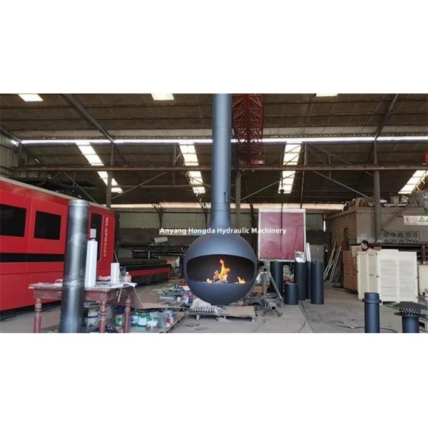 600 мм Роскошный Современный Черный Вращающийся Сферический Подвесной Дровяной Камин