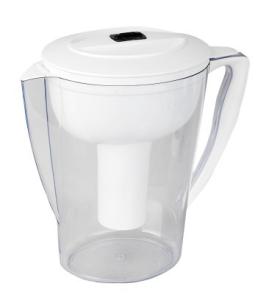 Jarro de água do agregado familiar com filtro 2.5L/1.3L com o filtro branco do