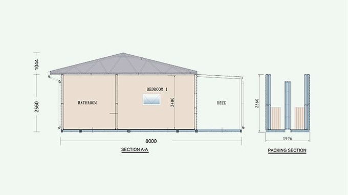 Светлые наборы дома передвижных домов железного каркаса Prefab для построения плакирования металла WPC