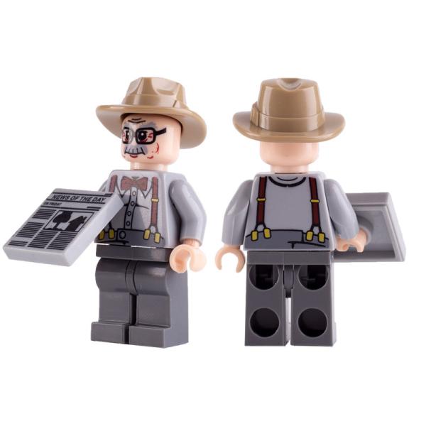 MOC City Street View Professional Building Block Lovers Love Letter Retired Elderly Small Particle Accessories Mini Figu