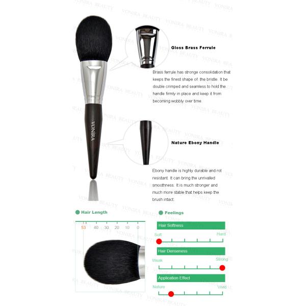 Pro Dense XGF Goat Hair Powder Luxury Makeup Brushes With Super Soft Slant Tip