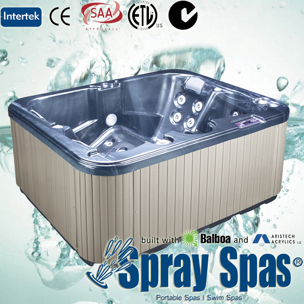 European style portable acrylic shell massage outdoor backyard hot tub thermostat spa