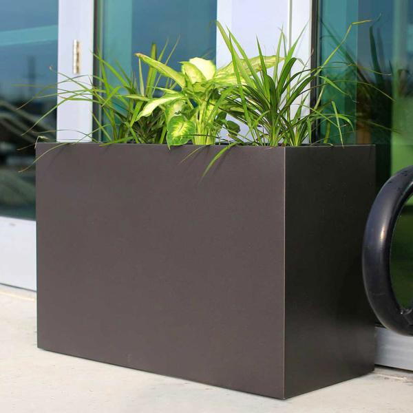 Gráfico Planteiras de flores de resina de fibra de vidro de estilo moderno Potes de plantas de FRP para decoração