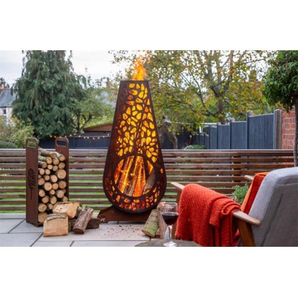 Лазер режа декоративную сталь Chiminea Firepit Corten камина металла сада