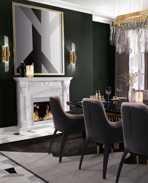 Contemporary Polished Brass Stainless Steel Black lacquer Wood Frame Dining Table