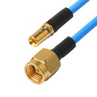 Connecteur RF Assemblages de câbles coaxiaux bas PIM TFT-5G-402 flexible double blindé avec veste FEP bleue