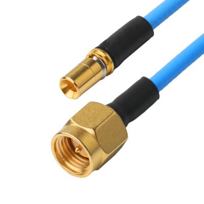 RF connector Low PIM Coaxial Cable Assemblies Flexible TFT-5G-402 Double Shielded With Blue FEP Jacket