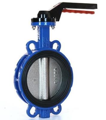 in stock 4 inch Wafer Lugged type ductile iron steel butterfly valve with Aluminium Handle manual