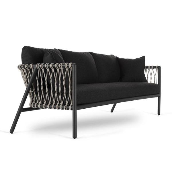 Chaise en rotin de pique-nique extérieur en acier avec couleur optionnelle et 2 ans