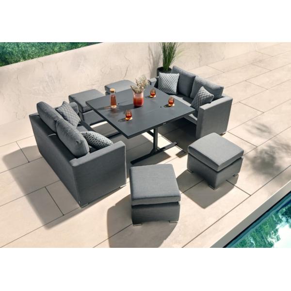 Modern Design Garden Furniture Sofa Set with Firepit Table Table Size W126 x D126 x H71cm