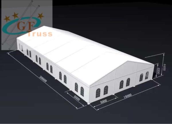 30M Aluminum Party Tent For Outdoor Car Show PVC Coated Polyester Textile