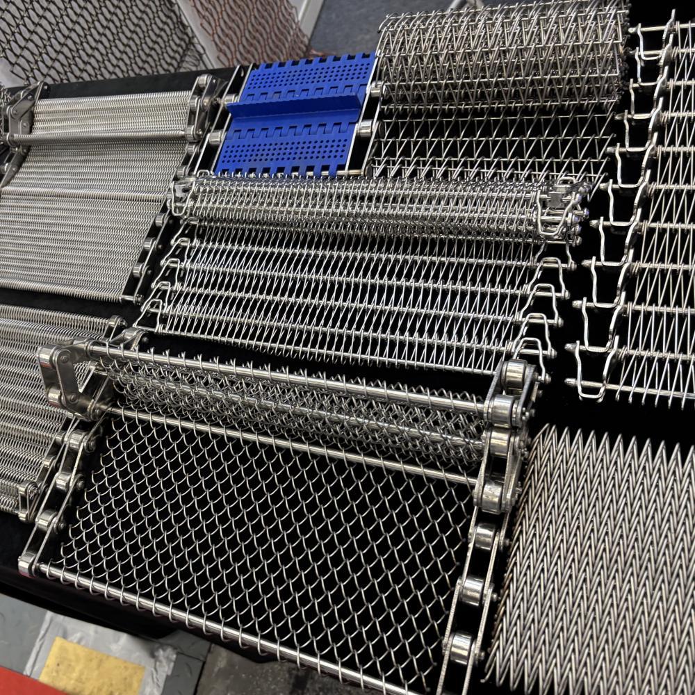 316 Stainless Steel Spiral Weave Wire Mesh Conveyor Belt for Meat Processing Line