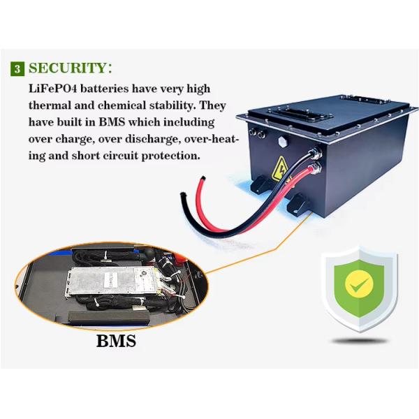 Golf Cart Lithium Battery LiFePO4 Battery 40Ah 50Ah 60Ah 100Ah 300Ah 36V 48V 60V 72V Cycle Life Over 4000 Cycles