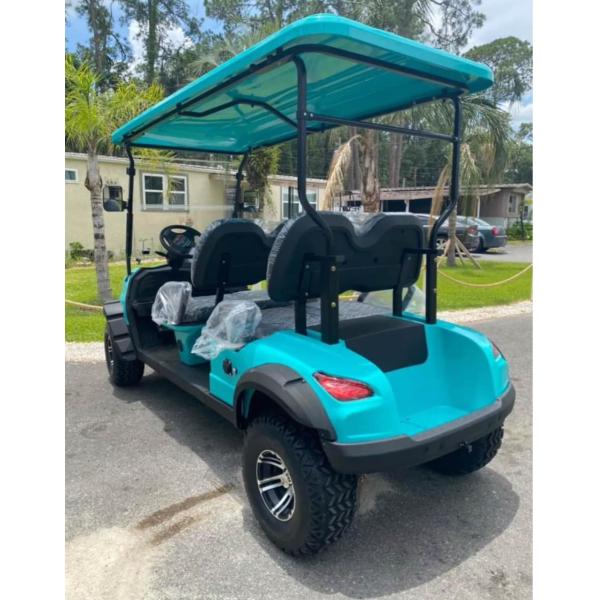 Синий 4-местный передний охотничий электрический гольф-коляска 72v 150ah Литийная батарея 14-дюймовая шина