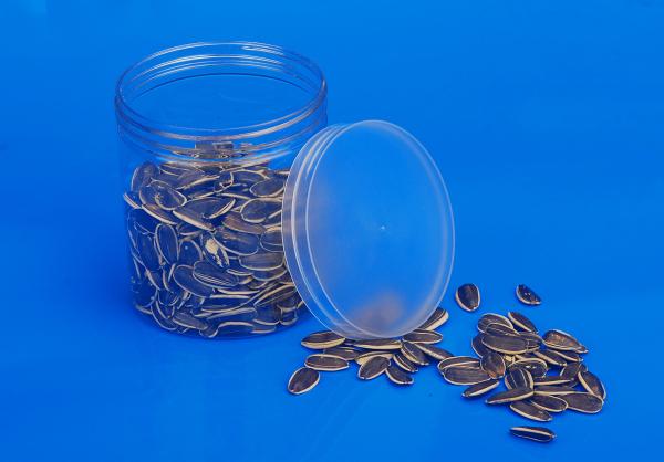 Durable Low Profile Plastic Jars , Single Wall Pet Plastic Jars 385Ml