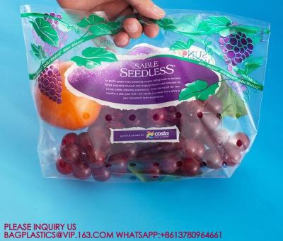 Fresh Fruit Pack Recycle PP Fruit Packaging Bag With Bottom Gusset For Grape bags Packing