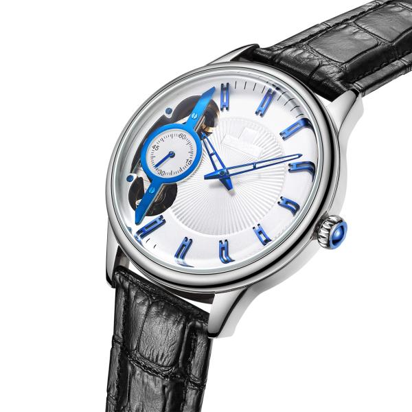 Japanese Movement Men'S 46mm Alloy Quartz Watch Hollowed Out