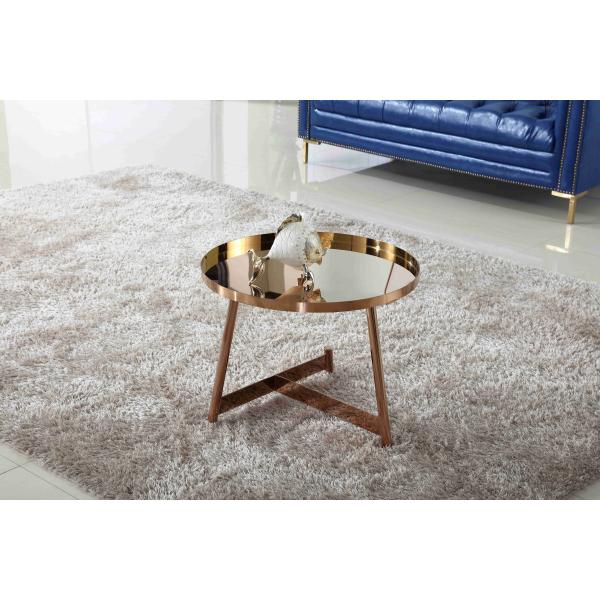 Журнальный стол внутренней нержавеющей стали сияющий вокруг розовой мебели живущей комнаты золота