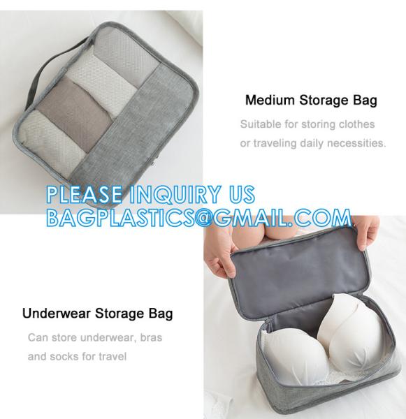 Packing Cubes Travel Luggage Organizers With Laundry Bag,Shoe Bag And Toitetrybag, Luggage For Carry On Suit
