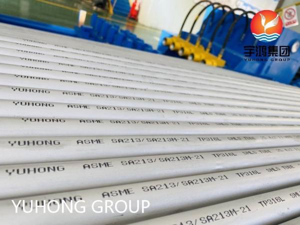 Tubo sem costura de aço inoxidável ASTM A213 TP316L
