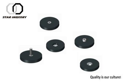 Rubber covered N52 NdFeB magnets for outdoor & indoor lighting , Customized rubber coated mounting magnets for LED lamps