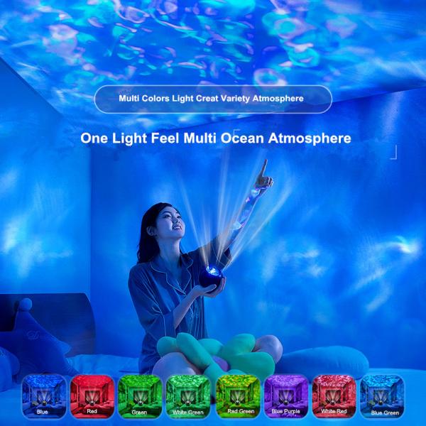 Remote Control Ocean Wave Atmosphere Room Projector Light For Kids Adults Game Center Car