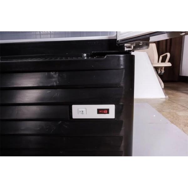 Портативная одностеклянная дверь напитки вертикальная витрина охладитель напитков холодильник 280L