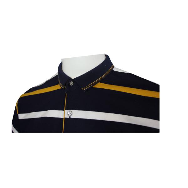 Spandex do algodão 5% de 95% homens de 180 G/M que imprimem camisas do polo T da lapela do bordado