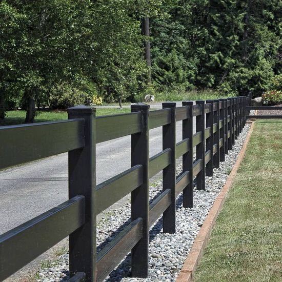 UV resistance Pvc Cross Pvc Ranch Rail Fence  4ft 5ft High