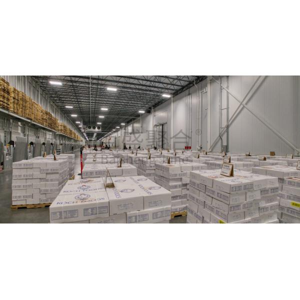 Хранилище холодов логистического склада с сетчатой структурой длинного протяжения и дизайном AutoCAD