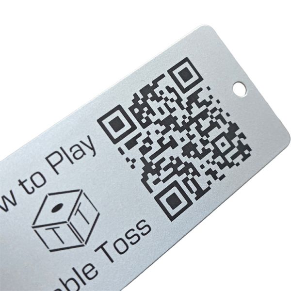Customized Strong Self Adhesive Metal Laser Engraved QR Code Label Aluminum Barcode Label With Serial Number