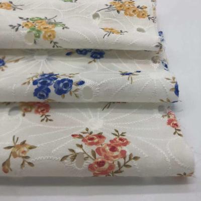 Weave Cotton Embroidery Fabric For Garment Home Textile M04-LK022